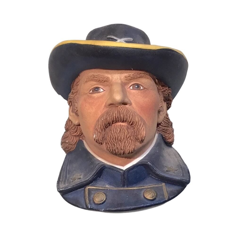 Vintage 1984 Legend Products Col. George A. Custer Chalkware Head - Wall…